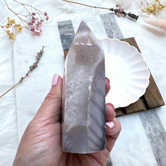 Beautiful Agate Druzy Tower - Picture 3 of 6